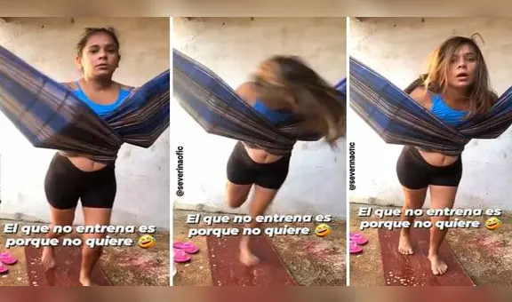 Joven tiene singular idea para entrenar en casa y usuarios reaccionan: "Lo que callamos los pobres"