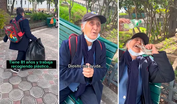 Turista regala 25 dólares a recicladora de 81 años y ella casi llora: “Ya tengo para el alquiler”