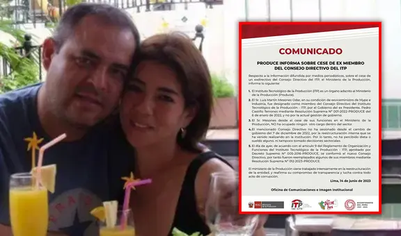 Produce asegura que exesposo de Sada Goray "no ha percibido sueldo alguno" pese a que fue cesado recientemente