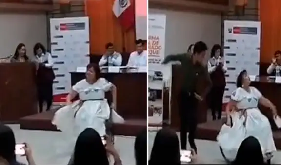 Joven se une a mujer en silla de ruedas y juntos realizan espectacular marinera