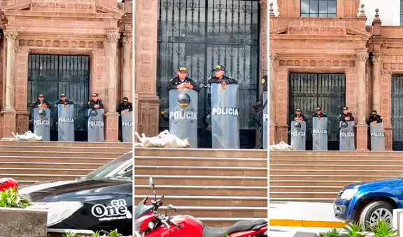 Perrito duerme de singular manera frente a la PNP y enternece en redes: "Es su lugar seguro"