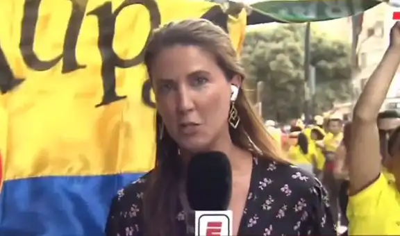Periodista de ESPN se pronuncia tras ser víctima de acoso por hincha colombiano en plena transmisión