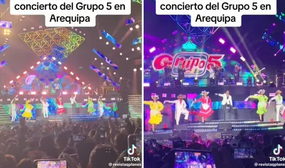 Carnaval de Arequipa se hizo presente en el 1.° día de show del Grupo 5 en la Ciudad Blanca: “Otro level”