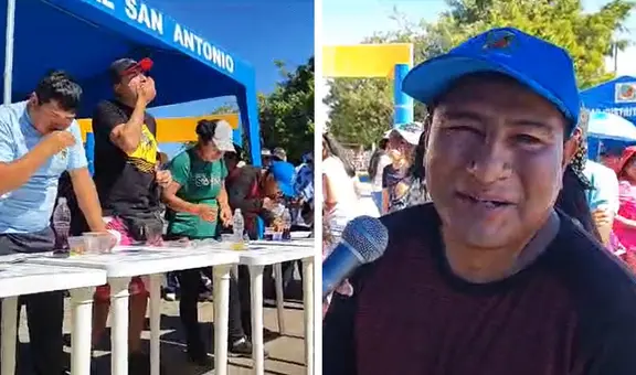 "Yo ya hubiese ganado": hombre triunfa en concurso de 'comelones' de chicharrón de chancho en Moquegua