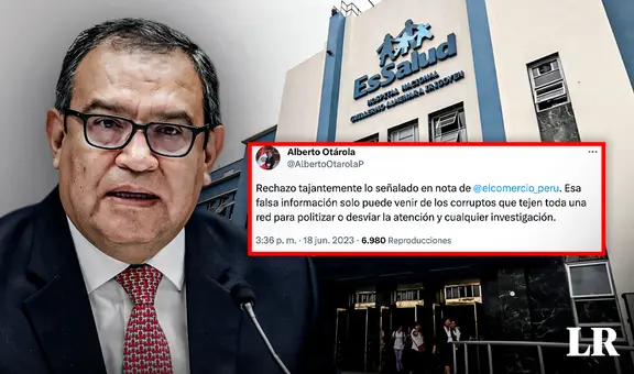 Otárola niega implicancia en pago irregular de S/41 millones en EsSalud: Corruptos buscan desviar la atención