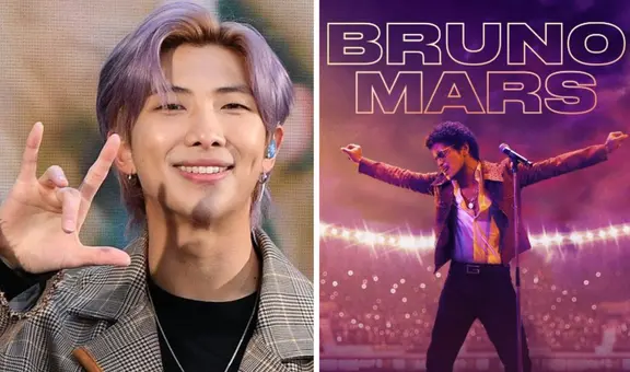 Namjoon de BTS aparece en concierto de Bruno Mars y desata furor en el público