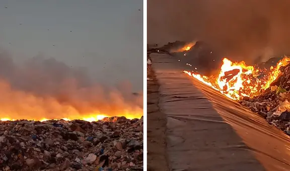 Incendio de almacén de basura en Chiclayo no se controla desde hace un día