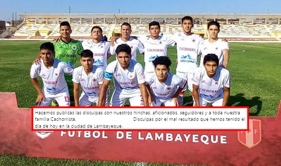 Club histórico de fútbol de Lambayeque pidió disculpas públicas tras caer goleado en Copa Perú