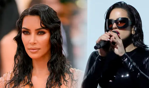 Greasy hair o pelo graso: la nueva tendencia que lucen Rosalía y Kim Kardashian