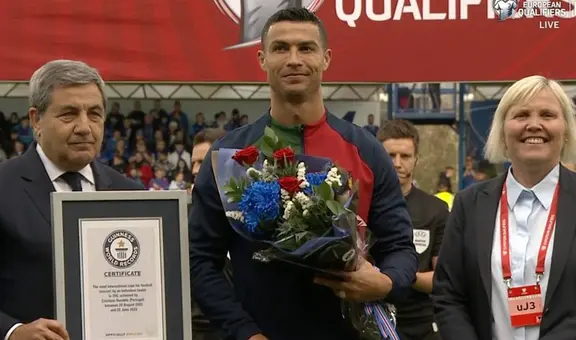 Cristiano Ronaldo recibió Récord mundial Guinness tras alcanzar 200 partidos con su selección