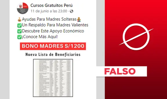 “Bono para madres solteras de 1.200 soles” no existe en Perú: se trata de un anuncio falso