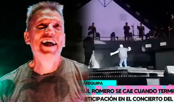 Raúl Romero protagoniza bochornoso momento al resbalarse en concierto del Grupo 5