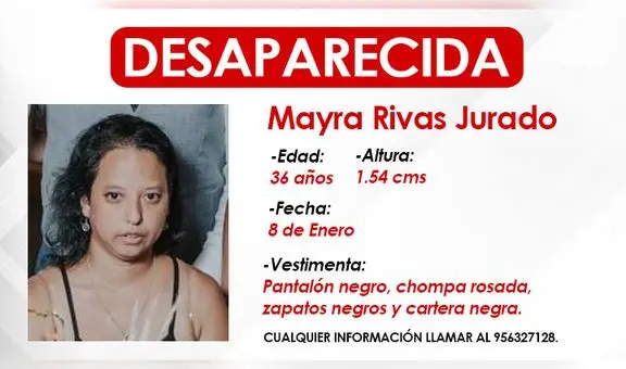 Mujer desapareció hace una semana en Breña y familia pide ayuda para encontrarla