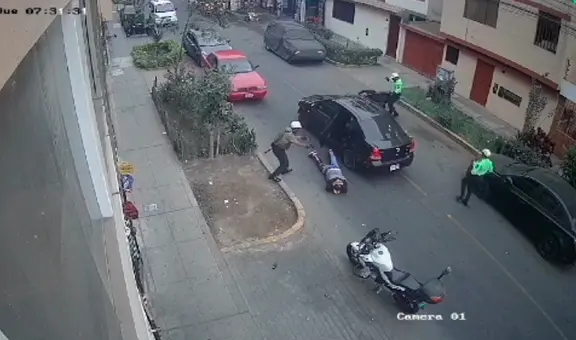 Los Olivos: cámara de seguridad muestra cómo PNP rescató a mujer que había sido secuestrada