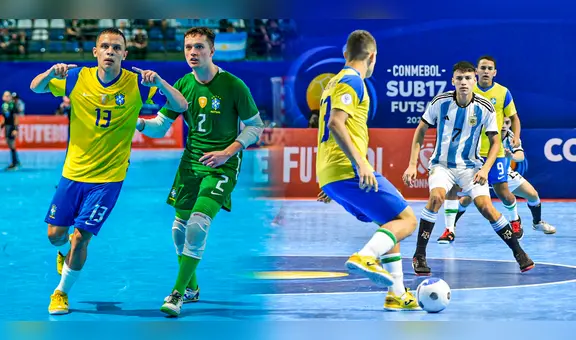 ¡PARTIDAZO! Argentina igualó 1-1 con Brasil y perdió la chance de tomar el liderato en el Sudamericano de Futsal