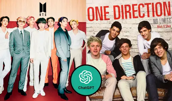 ¿BTS o One Direction? Esta es la banda pop más popular en la historia, según ChatGPT