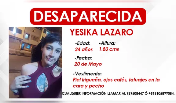 Madre busca a su hija que desapareció hace un mes tras salir de su trabajo en Comas