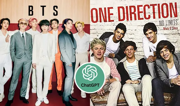 ¿BTS o One Direction? Esta es la banda pop más popular en la historia, según ChatGPT
