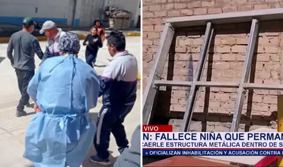 Falleció niña que estuvo internada una semana tras caerle estructura metálica en colegio de Huancayo