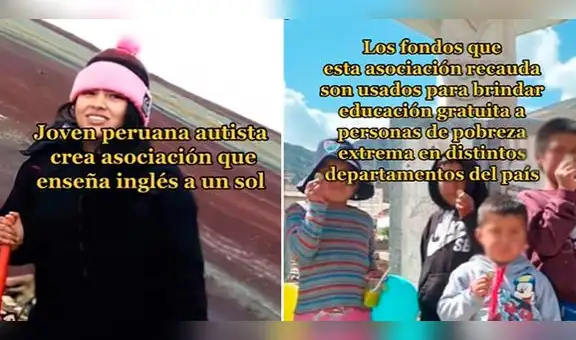 Peruana con autismo creó asociación que enseña inglés a un sol y sorprende en redes: “Qué bello”