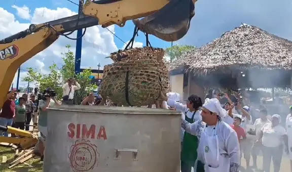 ¡Lo levantaron con grúa! Iquitos presentó el juane más grande del mundo por Fiesta de San Juan