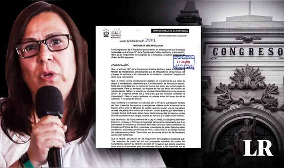 Presentan moción de interpelación contra ministra de Desarrollo Agrario y Riego, Nelly Paredes