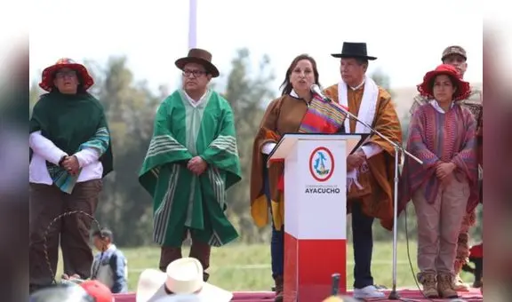Dina Boluarte en Ayacucho: más policías que población en actividad del Gobierno