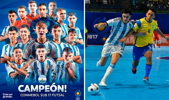 Argentina es campeón del Sudamericano Sub-17 de futsal tras derrotar 2-1 a Brasil