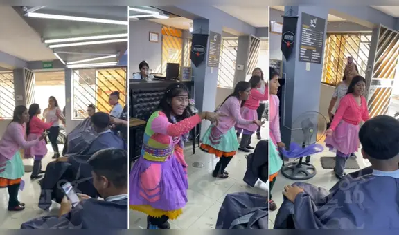 Hermanitas que interpretan temas de Yarita Lizeth sorprenden a clientes de barbería: “Las 'Yaritas'”