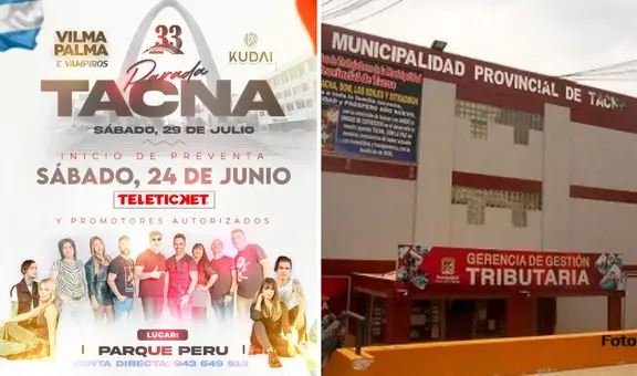 ¿Concierto de Vilma Palma e Vampiros y Kudai en Tacna se canceló?: esto dijeron las autoridades