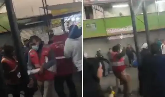 Inspectores de la Sutrán y transportistas desatan pelea campal durante operativo en Arequipa