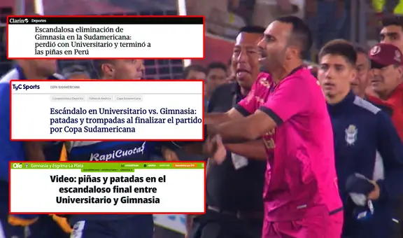 ¿Carvallo empezó la gresca? Así informó la prensa argentina sobre pelea de la 'U' con Gimnasia