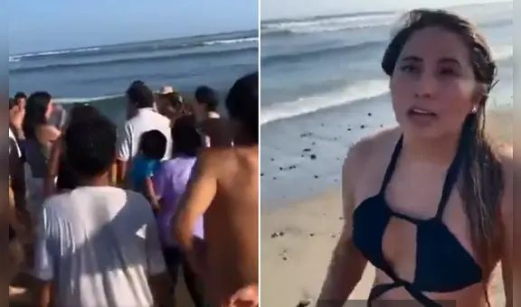 “Gran susto”: joven fue recibida con aplausos tras salvarse de morir ahogada en playa de Trujillo
