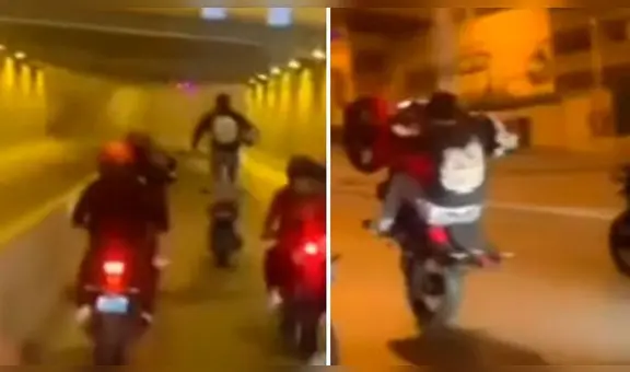 SJM: motociclistas realizan piques ilegales frente a policías y autoridades ediles