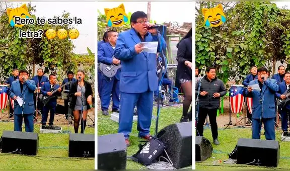 Cantante se olvida la letra en pleno concierto y es viral por improvisar: “Bad Bunny de la cumbia”