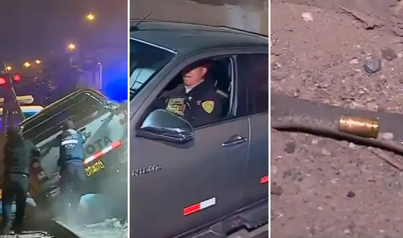 PNP frustró el robo de camioneta tras una balacera con delincuentes, quienes lograron huir