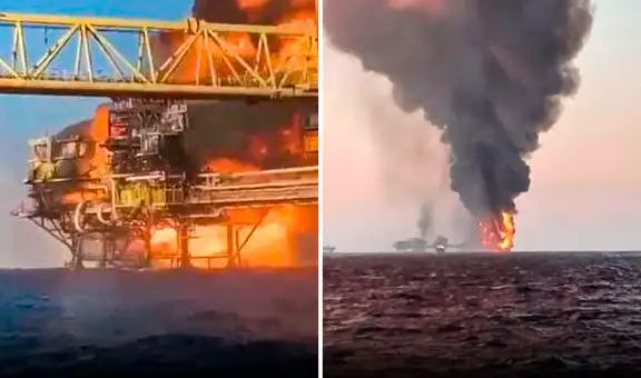 Explosión en plataforma petrolera de México deja seis heridos y 321 personas fueron evacuadas