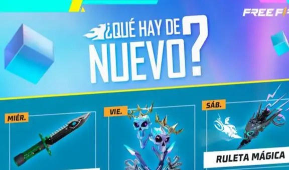 Free Fire: agenda semanal del 5 al 11 de junio con ruleta mágica y recarga de cuchillo