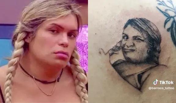 Fanática de "La casa de los famosos" se hace viral por tatuarse la cara de Wendy Guevara