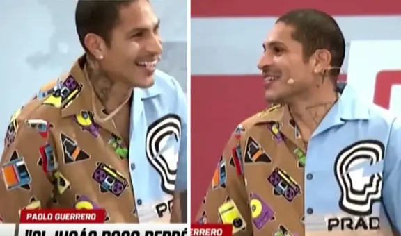 Paolo Guerrero hizo un amague de salir del set tras ser consultado sobre su salida de Racing