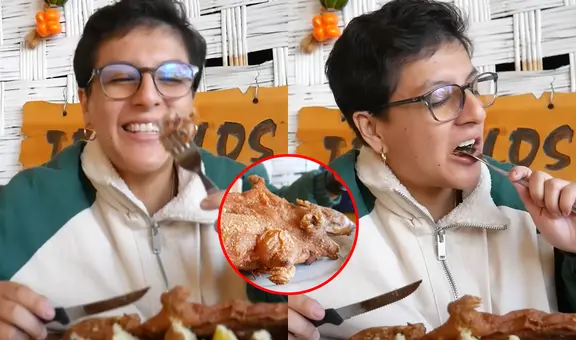 Youtuber queda impactada tras probar cuy chactado en Arequipa: “Sabe a pollo”