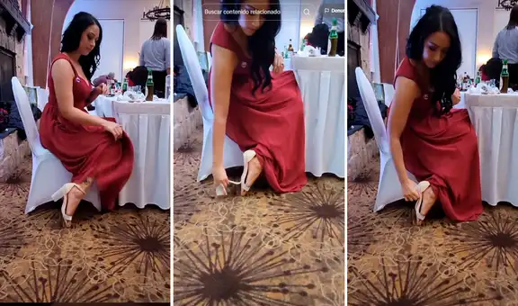 Joven convierte sus zapatos de tacón en cómodas sandalias en solo segundos