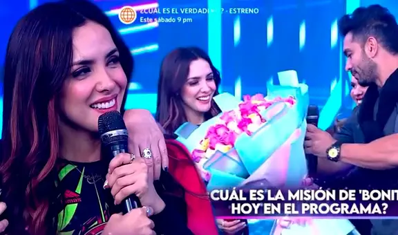 Rafael sorprende a Rosángela con enorme ramo de flores, pero ella le aclara: "No la tendrás fácil"