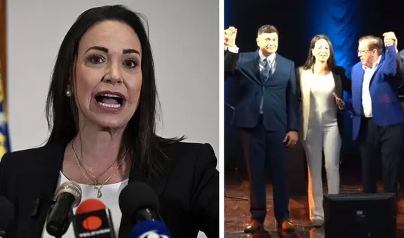 El criticado gesto de María Corina Machado con sus contendores en el debate Primarias Venezuela