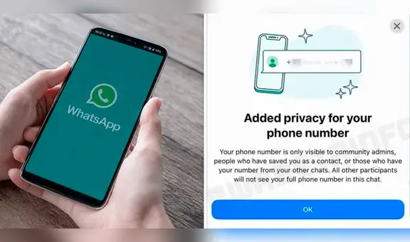 WhatsApp ocultará tu número de teléfono: ¿cómo funciona el nuevo ajuste de la app de mensajería?