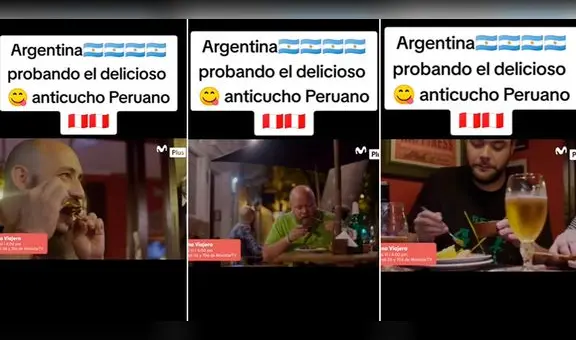 Argentinos prueban anticuchos de Luciano Mazzetti y dicen: "Tiene extraño sabor"