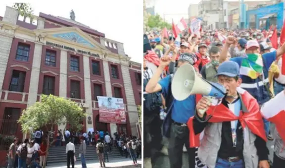 'Tercera toma de Lima': Universidad Federico Villarreal suspende clases hasta el 27 de  julio