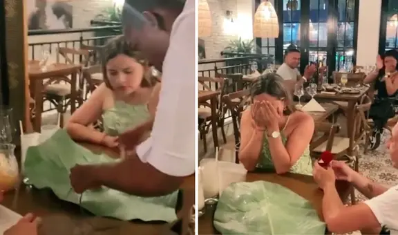 Pareja cena en restaurante de lujo y mujer no esperaba que le pidieran matrimonio: "Pensé que era el postre"