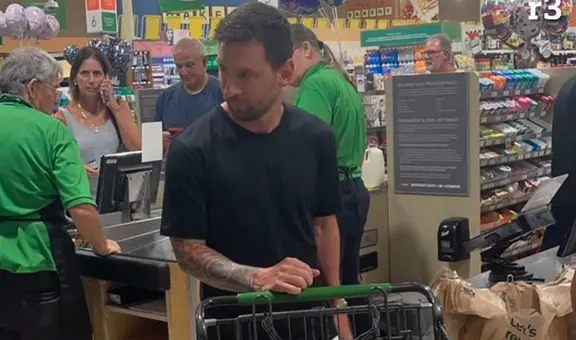 Las virales imágenes de Messi en un supermercado de Miami que causan furor en redes