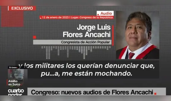 Jorge Flores menciona a Jorge Montoya, José Cueto y Chiabra en un nuevo audio de recorte de sueldo